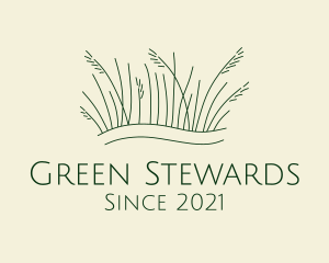 Minimalist Green Grass  logo design