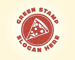 Pepperoni Pizza Slice logo design