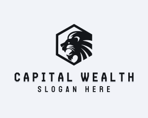 Finance Investment Lion logo design