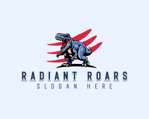 Wild Dinosaur T-rex logo design