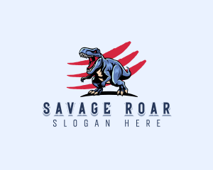 Wild Dinosaur T-rex logo design