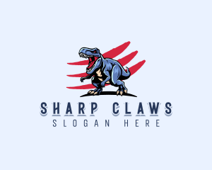 Wild Dinosaur T-rex logo design