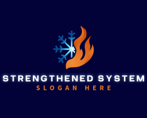 HVAC Aircon System logo design