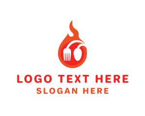 Fire Restaurant Spoon Fork logo