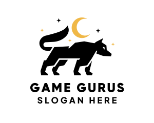 Moon Wolf Game Esports logo design