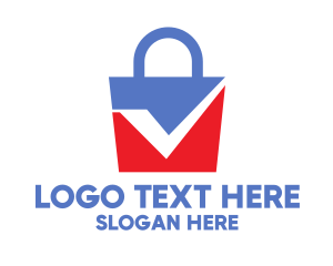 Update - Blue Red Check Bag logo design