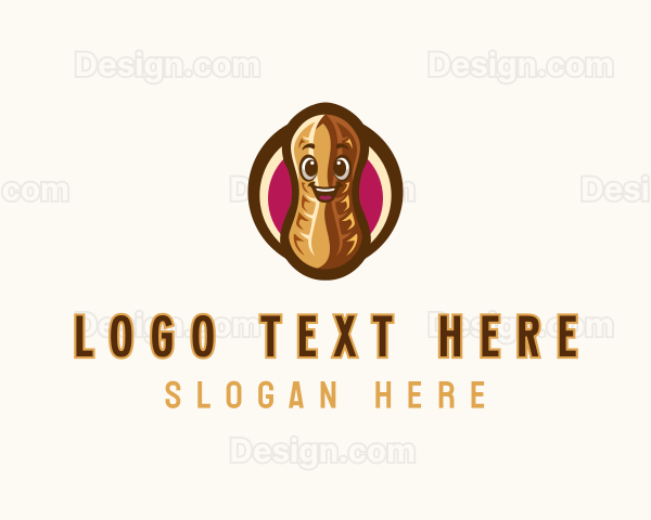 Organic Peanut Cartoon Logo