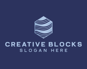 Hexagon Wave Startup logo design