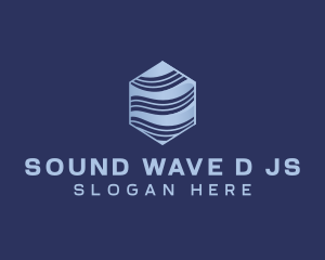 Hexagon Wave Startup logo design