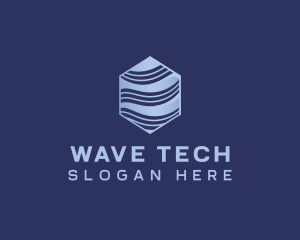 Hexagon Wave Startup logo design