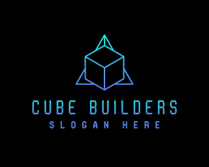 Modern Technology Cube logo design