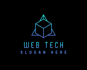 Modern Technology Cube logo design