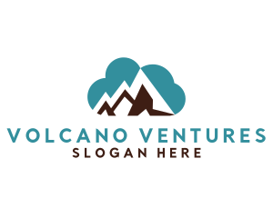 Peak Mountain Cloud logo design