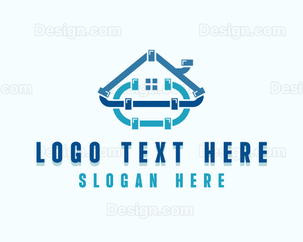 Plumbing House Pipe Logo