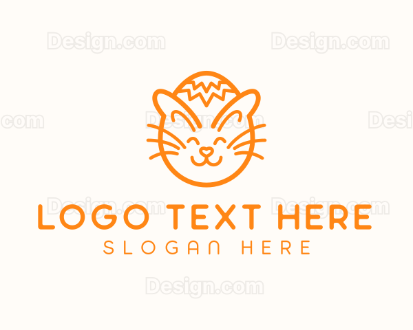 Orange Cat Easter Egg Logo