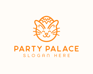 Orange Cat Easter Egg  logo design