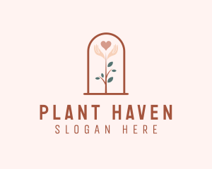 Valentine Love Plant logo design