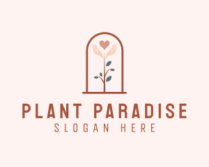 Valentine Love Plant logo design