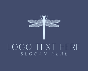 Dragonfly Indigo Insect logo