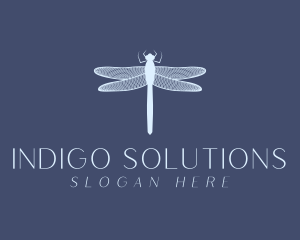 Dragonfly Indigo Insect logo