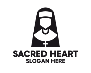 Religious Catholic Nun logo design