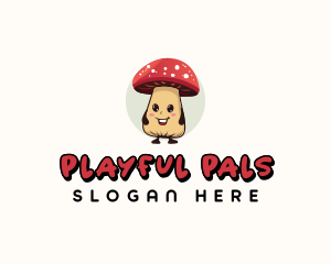 Cute Mushroom Cartoon logo