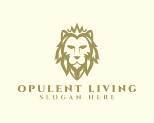 Luxury Crown Lion logo design