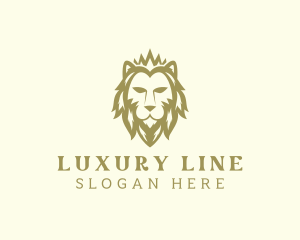 Luxury Crown Lion logo design