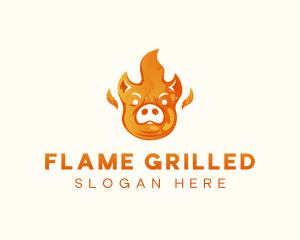 Pig Barbeque Grill logo design