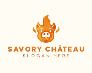 Pig Barbeque Grill logo design