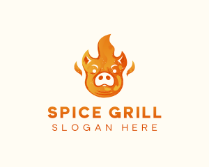 Pig Barbeque Grill logo design