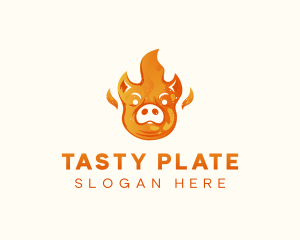 Pig Barbeque Grill logo design