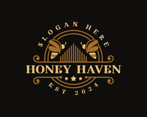 Beekeeper Natural Honey logo design