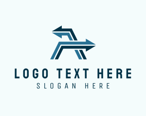 Logistics Arrow Letter A  logo