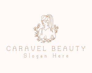 Woman Body Massage logo design