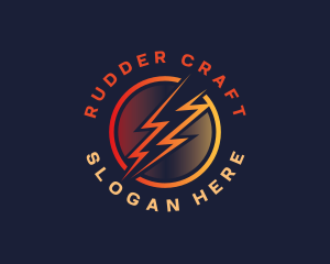 Power Electricity Thunder logo design