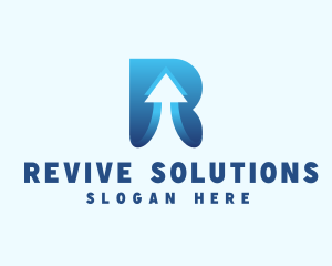 Finance Arrow Letter R logo design