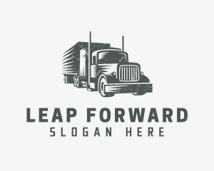 Gray Truck Forwarding logo design