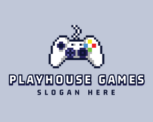 Game Console Pixel Controller logo design