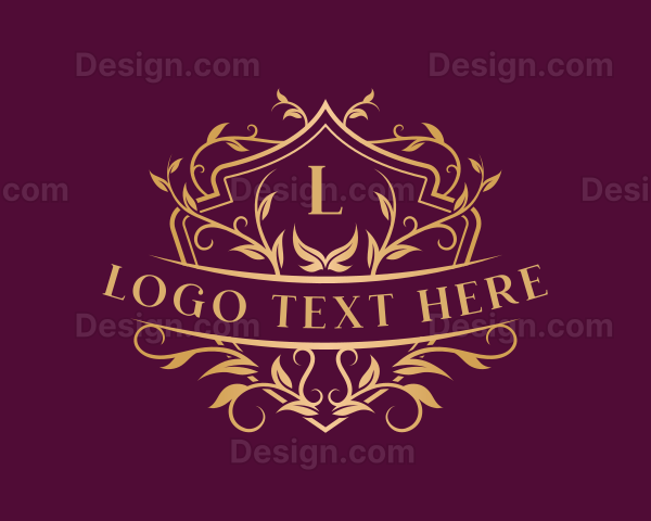 Luxury Crest Floral Logo