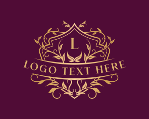 Luxury Crest Floral Logo