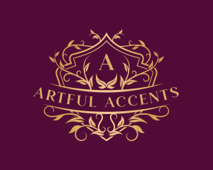 Luxury Crest Floral logo design