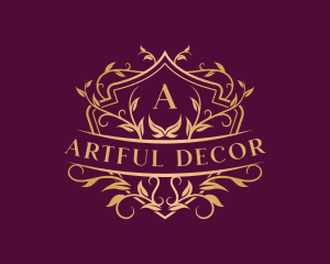 Luxury Crest Floral logo design