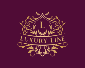 Luxury Crest Floral logo design