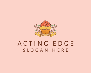 Organic Cupcake Dessert  logo design