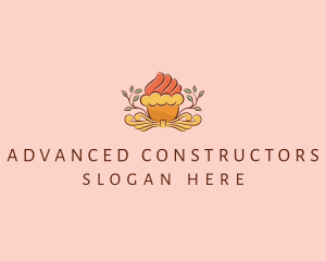 Organic Cupcake Dessert  logo design