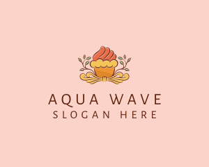 Organic Cupcake Dessert  logo design