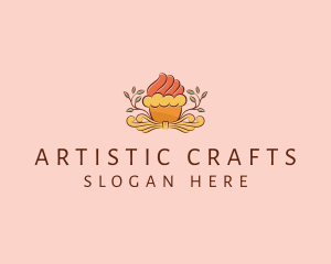 Organic Cupcake Dessert  logo design