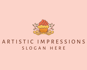 Organic Cupcake Dessert  logo design