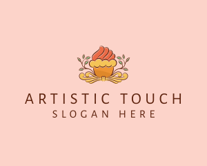 Organic Cupcake Dessert  logo design